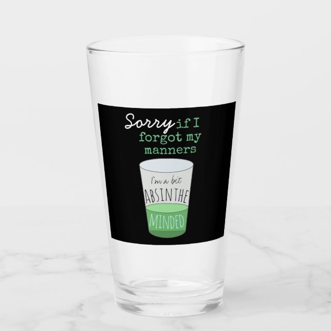 Verre Un Peu Absinthe L'Esprit Drôle Boisson Slogan (Devant)