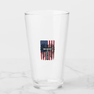 Verre Un T-Shirt Ailes Croix Patriotique Sous Dieu Une N