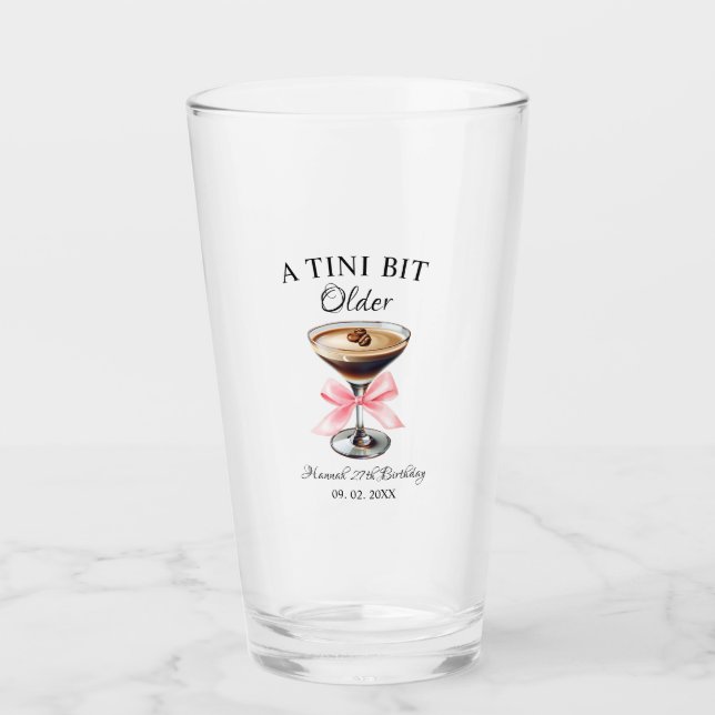Verre Un Tini Bit Ancien Martini fête d'anniversaire (Devant)