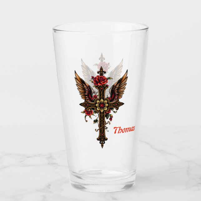 Verre Une croix élégante (Devant)