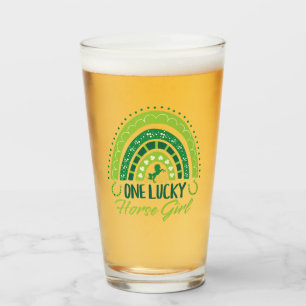 Verre Une fille équestre Lucky Horse St. Patrick's Day