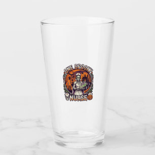 Verre Une infirmière effrayante Halloween squelette poti