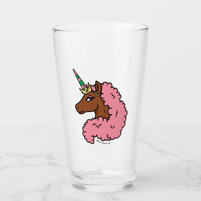 Verre Unicorne Afro Rose clair (Devant)