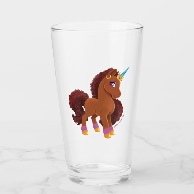 Verre Unique la licorne debout Fière (Devant)