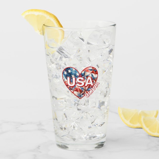 Verre USA Ajouter un nom (Devant glace)