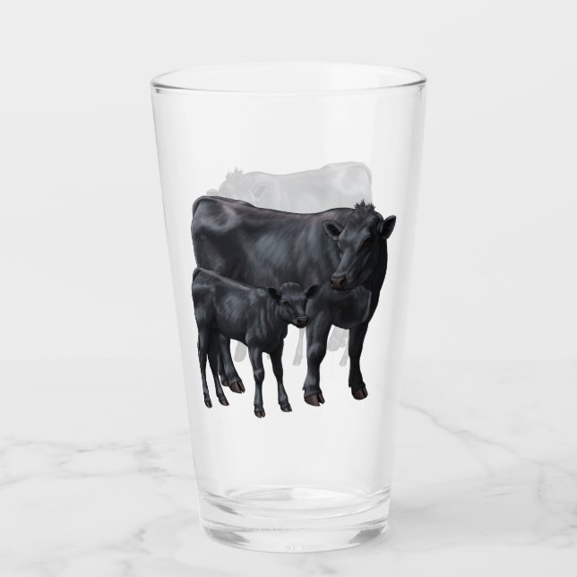 Verre Vache Angus Noire et veau mignon (Devant)