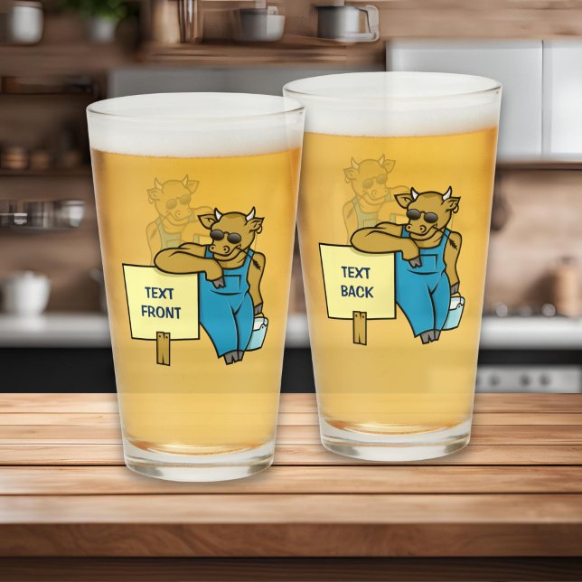 Verre Vache avec Panneau (Créateur téléchargé)