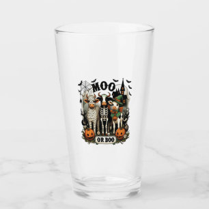 Verre Vache de Halloween Moo ou Boo