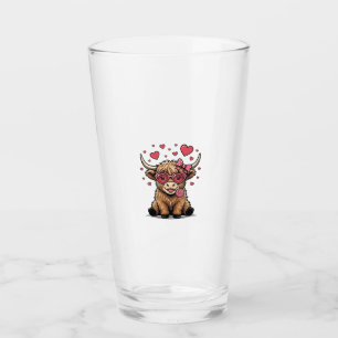 Verre Vache des Highlands mignonne Saint-Valentin lunett
