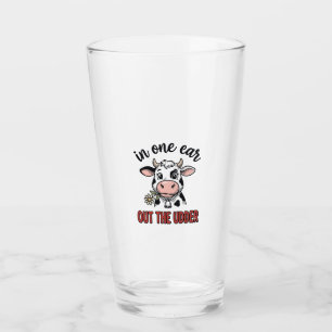 Verre Vache drôle avec une oreille dans l'autre T-shirt