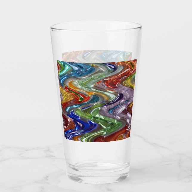 Verre Vagues colorées infinies (Devant)