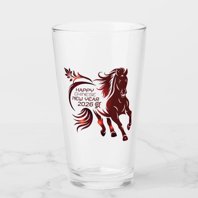 VERRE VAISSELLE POUR LE NOUVEL AN CHINOIS (Devant)