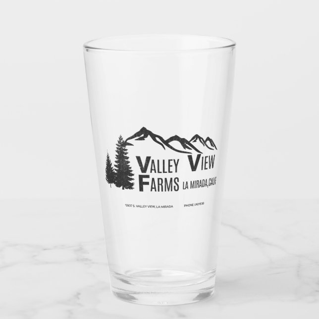 Verre Vallée Vue Fermes La Mirada vintage (Devant)