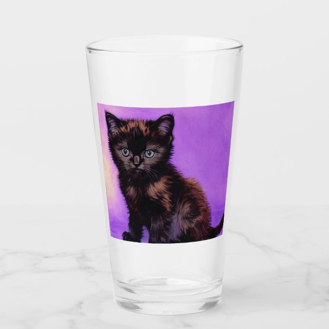Verre Van Gogh Style Chat pourpre (Devant)