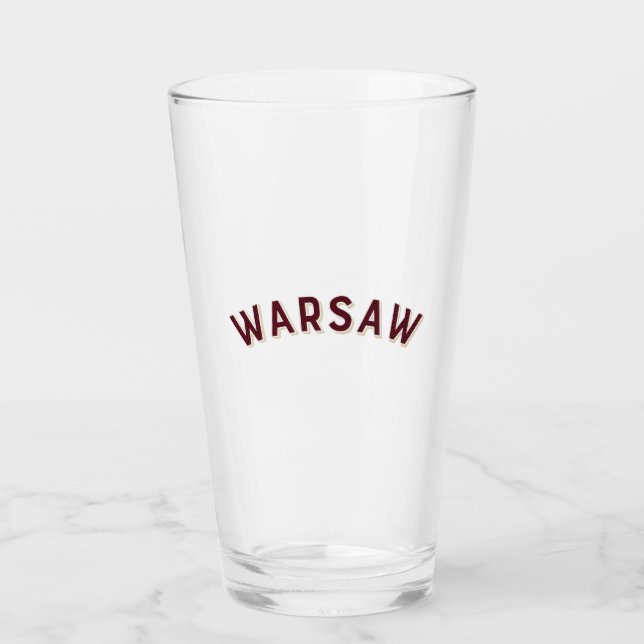 Verre Varsovie, Pologne Arc Vintage (Devant)
