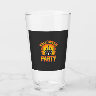 Verre Vecteur de fête de maison hantée Halloween