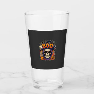 Verre Vecteur de lunettes de soleil crâne Boo Halloween
