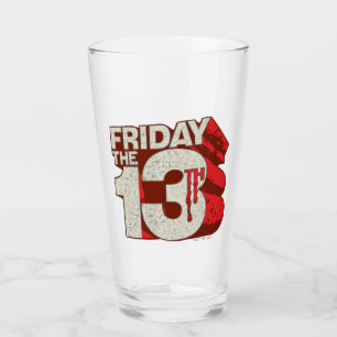 Verre Vendredi 13 Logo 3D empilé saignant