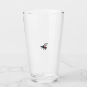 Verre Vêtement graphique vectoriel abeille patriotique v