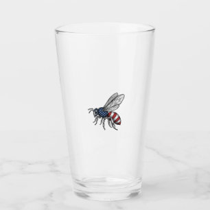 Verre Vêtement graphique vectoriel abeille patriotique v