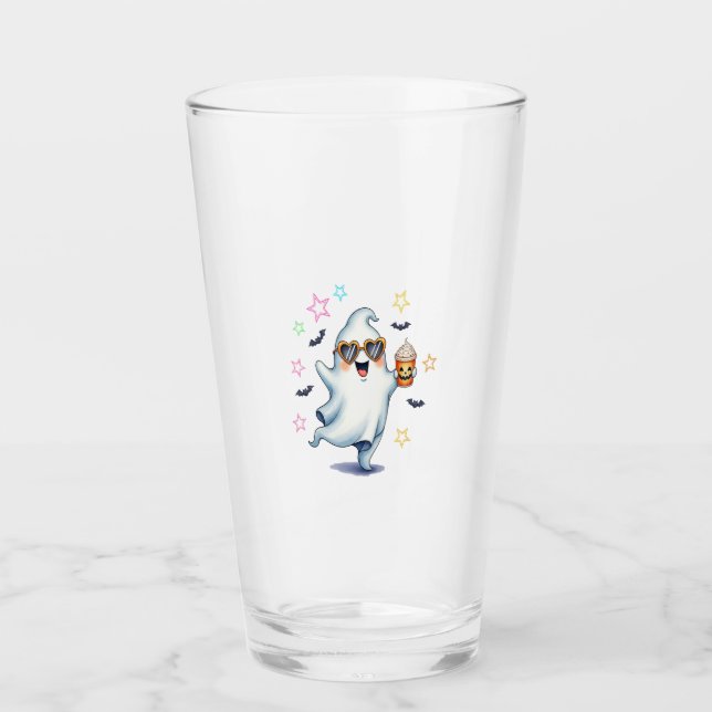 Verre Vibes d'Halloween du fantôme cool (Devant)