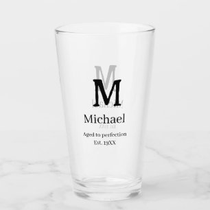 Verre Vieilli à la perfection établ. 19XX monogramme let