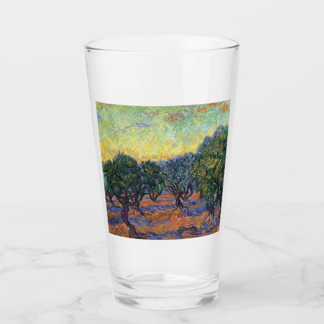 Verre Vincent Van Gogh Oliveraie Impressionnisme Art (Devant)