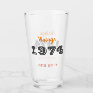 Verre Vintage 1974 édition limitée 50e cadeau d'annivers
