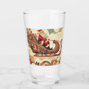 Verre vintage/caprical/père Noël/Noël