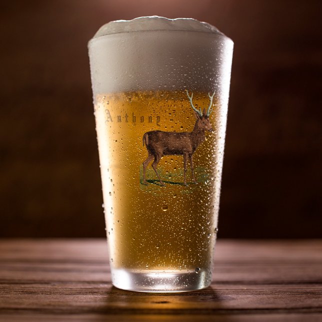 Verre Vintage Deer personnalisé (Créateur téléchargé)