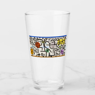 Verre Vintage Paul Klee "Port riche" coloré