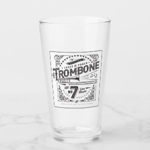 Verre Vintage Trombone Pint Glass - Nouveau!