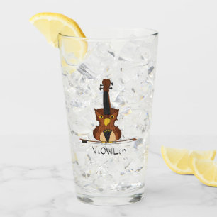 Verre Violon Owl Cute Music Enseignant
