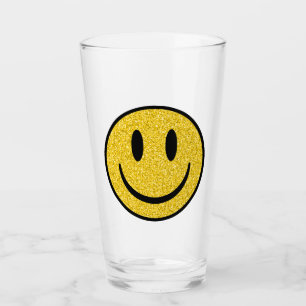 Verre Visage de sourire parties scintillant