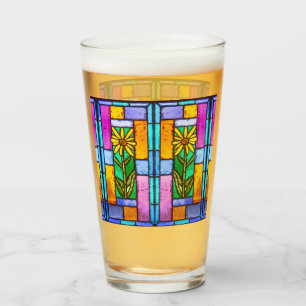Verre Vitrail Jaune marguerite