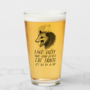Verre Vivez Vilain Fake Votre Mort Manger Trash Drôle Op