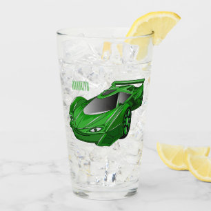 Verre Voiture de sport verte avec illustration airfos