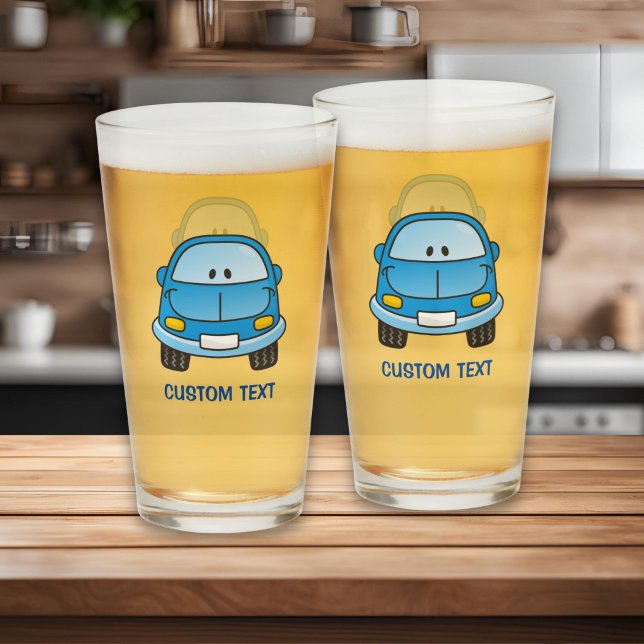Verre Voiture dessin animé bleue (Créateur téléchargé)