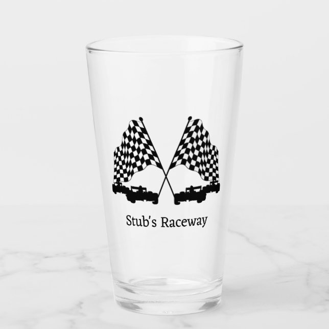 Verre Voitures de course argentées personnelles  (Devant)