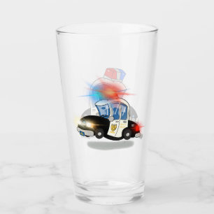 Verre Voitures de police en caricatures