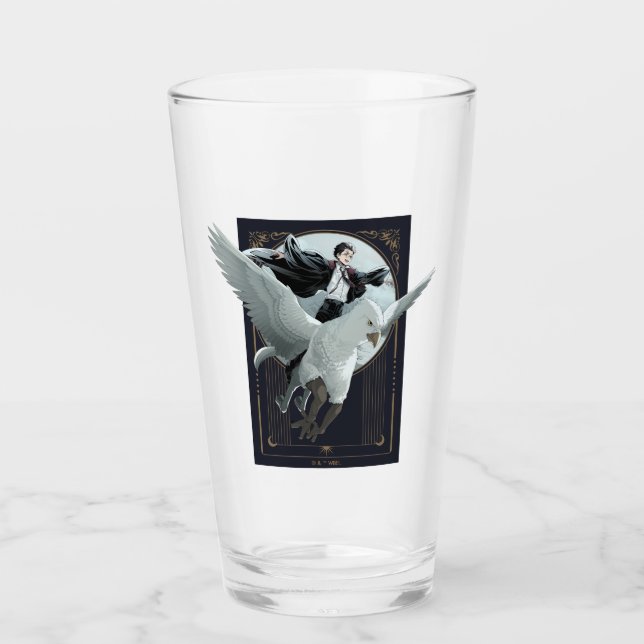 Verre Vol Anime HARRY POTTER™ avec Buckbeak (Devant)