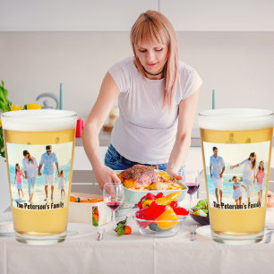 Verre Vos 2 photos de famille Nom personnalisé Impre