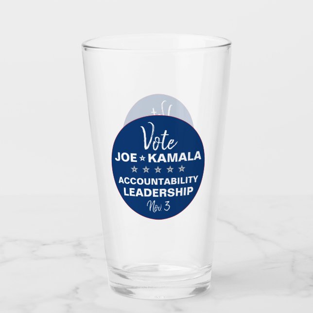 Verre Vote Joe Biden Kamala Harris Modèle 2024 (Devant)