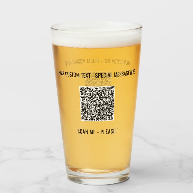 Verre Votre exemple de texte personnalisé pour code QR s (Devant (rempli))