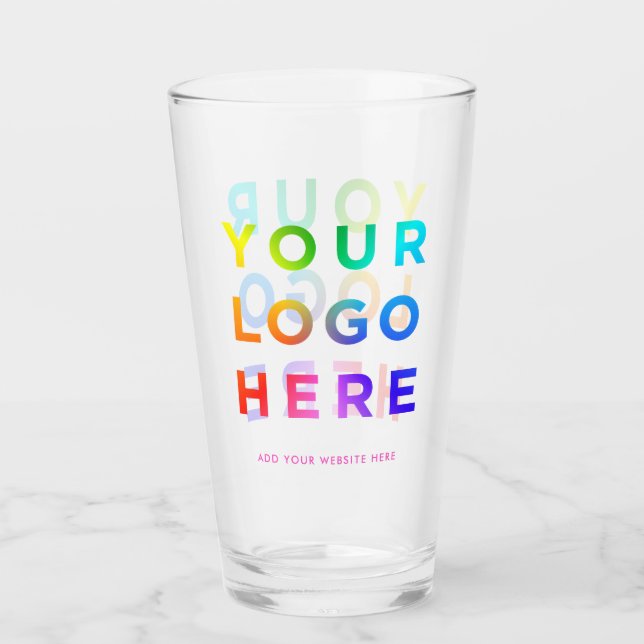 Verre Votre logo Lunettes de bière personnalisées 16oz T (Devant)