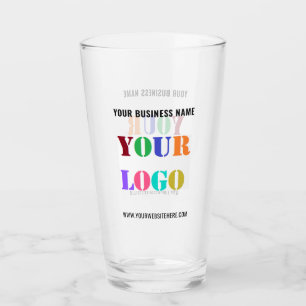 Verre Votre Logo Texte Entreprise Promotionnels Modèle e