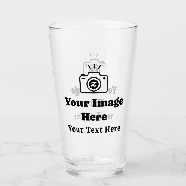 Verre Votre propre image et texte (Devant)