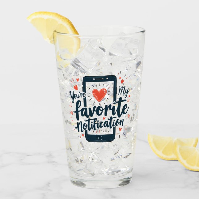 Verre Vous êtes mon affection numérique de notification  (Devant glace)