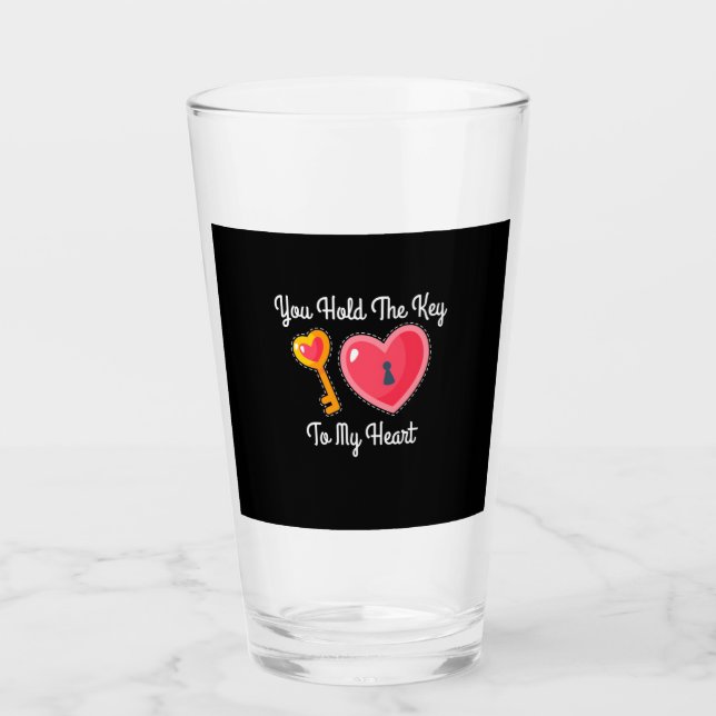 Verre Vous Tenez La Clé Dans Mon Coeur (Devant)