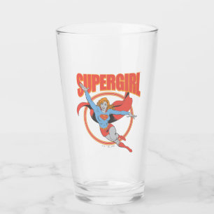 Verre Vrai Vintage Supergirl Flying Graphic